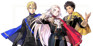 Dimitri, Edelgard, and Claude